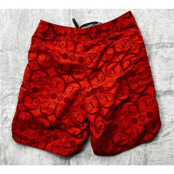 Patagonia Men’s Wavefarer Red Printed Beach Board Shorts Size 32 - Picture 6 of 9